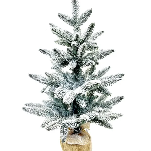 Ялинка Classic лита в мішковині 70 см засніжена