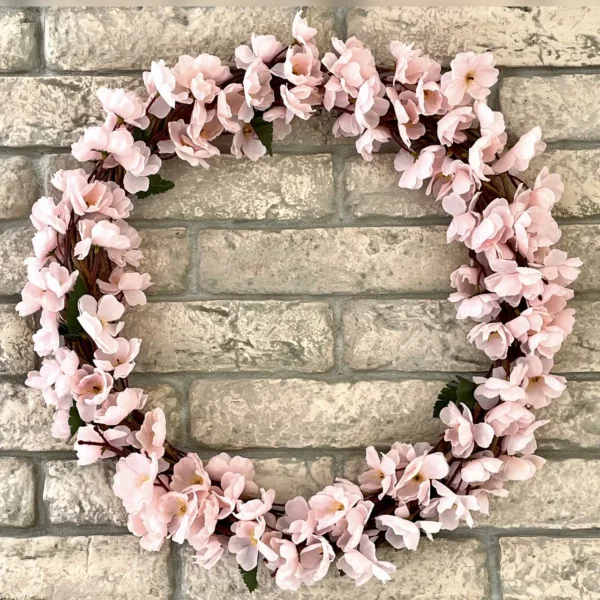 Декоративний віночок "Весняна сакура" Діаметр 45 см.